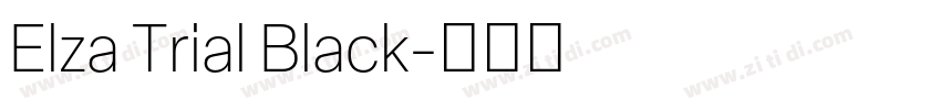 Elza Trial Black字体转换